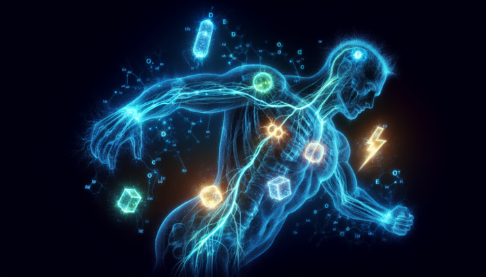 Top-Rated Electrolyte Tablets: Illustration of sodium, potassium, magnesium, and calcium ions flowing through a hydrated body during athletic activity.